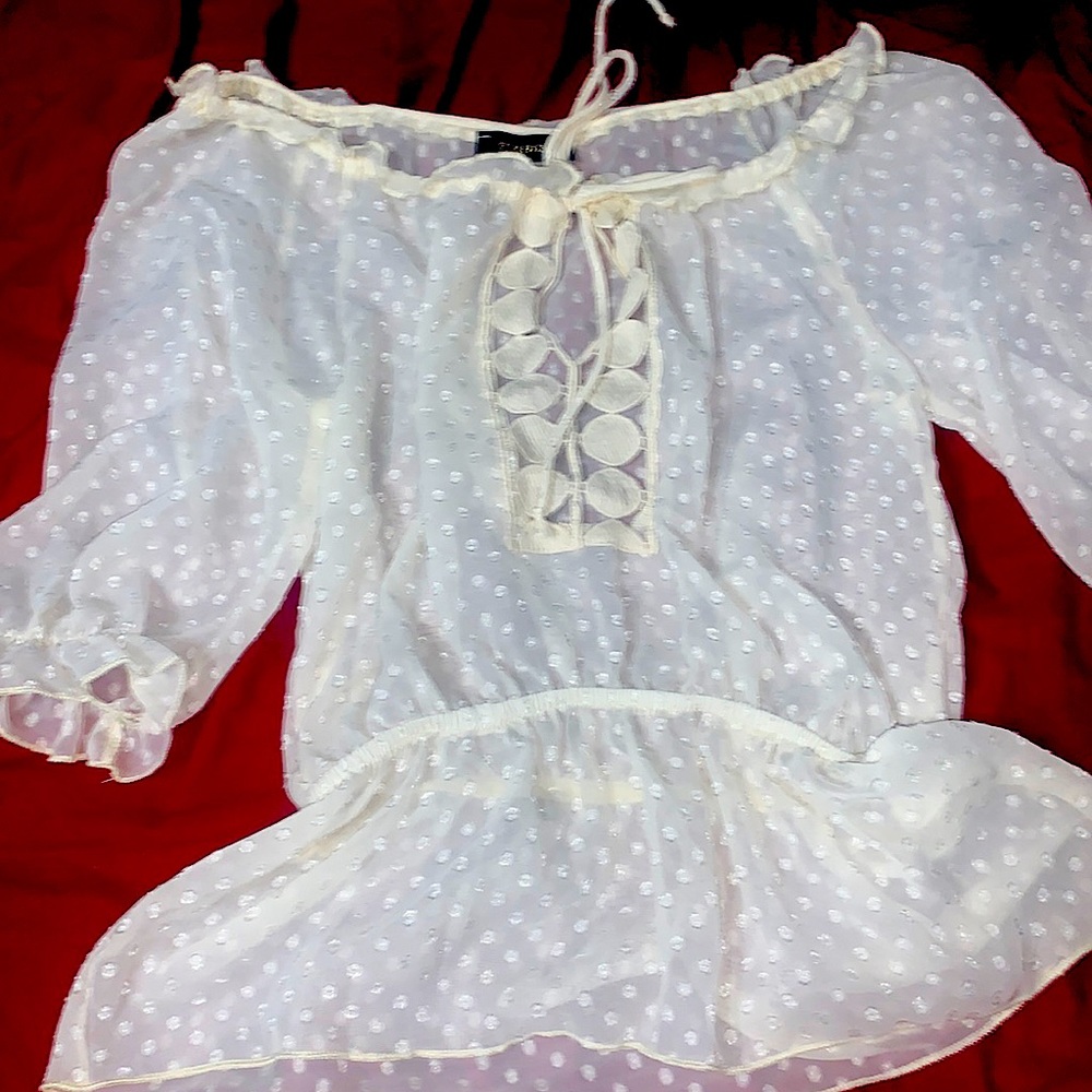 White lace sheet top